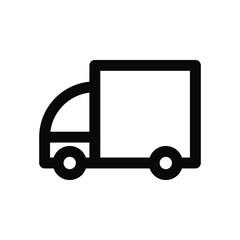 Vehicle, express, truck, delivery. Quick delivery. Online shopping. Black Friday, Cyber Monday related single icon on white background, thin line, outline EPS Vector
