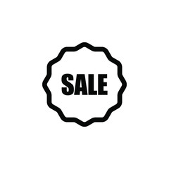 Sale sign, sale sticker, big sale, mega sale, save money. Black Friday, Cyber Monday related single icon on white background, thin line, outline EPS Vector