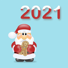 Santa new year 2021 with liver