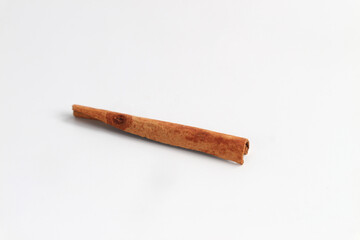 Cinnamon sticks on white background