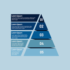 Pyramid Infographic, funnel pyramid business infographic with 4 charts. Template can be edited, recolored, editable. EPS Vector - obrazy, fototapety, plakaty