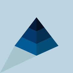 Pyramid Infographic, funnel pyramid business infographic with 4 charts. Template can be edited, recolored, editable. EPS Vector