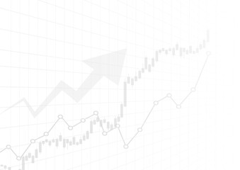 Vector : Increase gray business graphs on white background