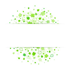 Banner Kleeblätter Kreis Hellgrün