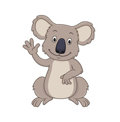 Naklejka premium cute koala. vector illustration character in cartoon style. isolated on white background