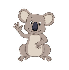 cute koala. vector illustration character in cartoon style. isolated on white background