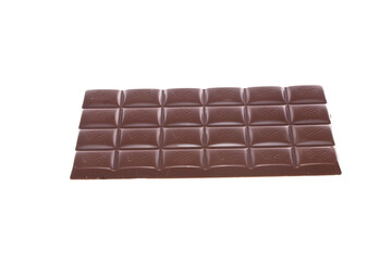 black chocolate isolated on white background
