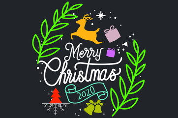 Christmas Typography eps vector illustration