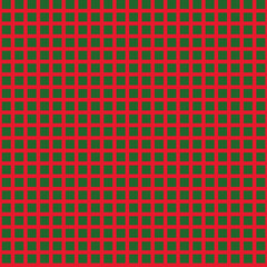 Vector red and green chequered christmas repeat pattern backcground