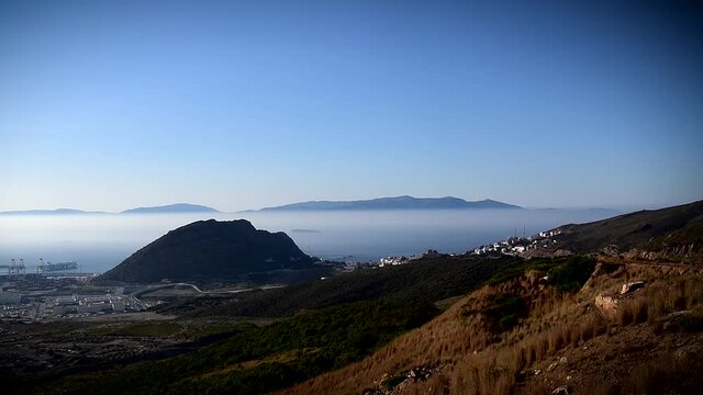 Beautiful view of Mountain and cloud drom above