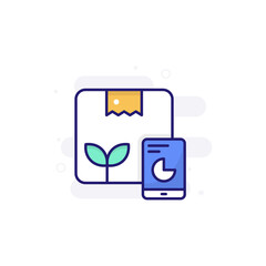 Product Graph illustration Outline Filled Style Icon. EPS File 10