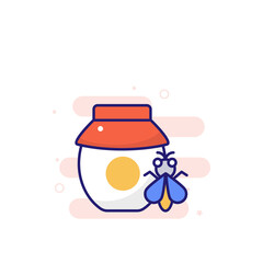 Honey illustration Outline Filled Style Icon. EPS File 10