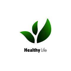 simple healthy life logo for company