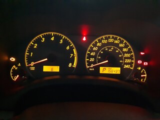 Car Speed and Odometer Dashboard