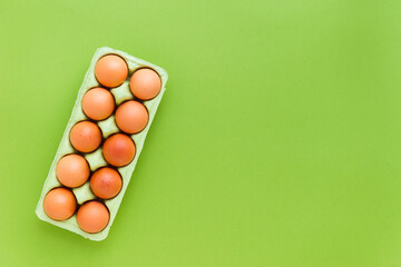 egg packaging on a colored background