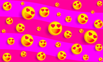 3D emoji background