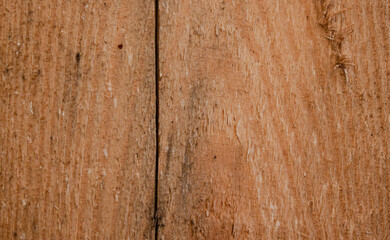 A light brown wood texture background. Top view of vintage wooden surface