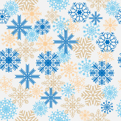 Christmas seamless pattern with snowflakes wallpaper background