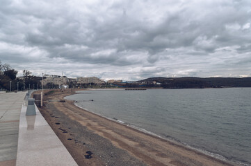 embankment and sea view near campus of Far Eastern federal university