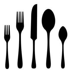 Set of cutlery icon.Cutlery, set of fork, spoon and knife vector.Set of the cutlery on white background. Vector illustration