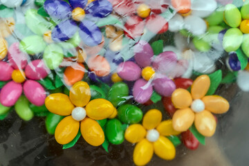 multicolored confectionery, Sulmona, Italy