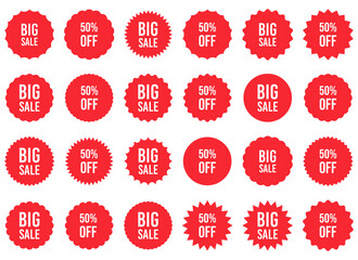Big sale sticker vector design illustration isolated on white background
