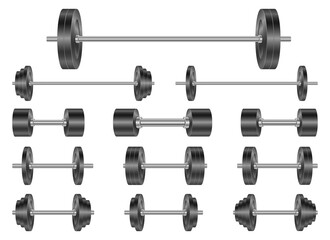 Dumbbell vector design illustration isolated on white background