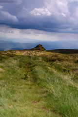 Rain in mountain on Balkan mountains in Serbia