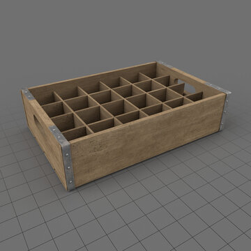 Wooden beverage crate