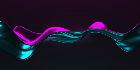 Colorful Liquid metallic wavy background