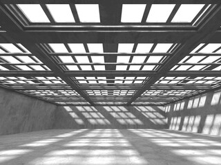 Abstract architecture background. Empty rough concrete interior