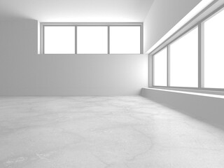 Abstract White Architecture Room Design Concept