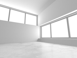 Abstract White Architecture Room Design Concept