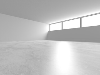 Abstract White Architecture Room Design Concept