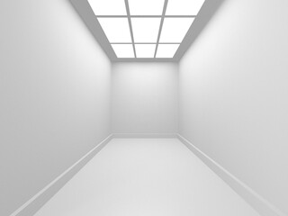 Abstract White Room Architecture Design Concept