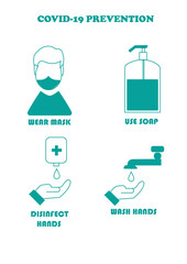 covid-19 protection, use a mask, wash your hands and others
