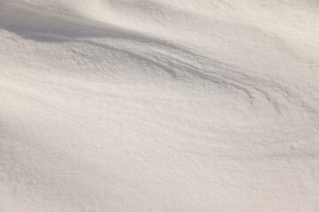 winter background with snow texture closeup