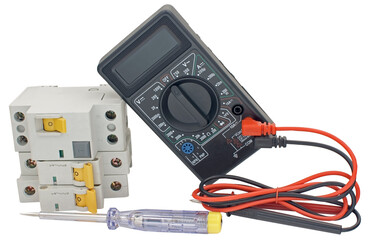 Electrical modular circuit breaker and digital multimeter
