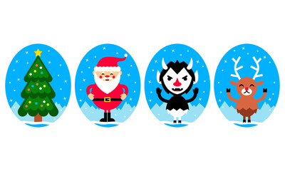 Christmas holiday character vector illustration