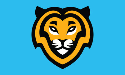 Lion eSports vector mascot logo design
