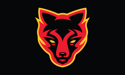 Wolf eSports vector mascot logo design