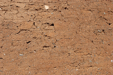 wall of clay and straw. background