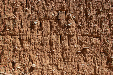 wall of clay and straw. background