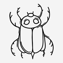 bug doodle vector icon. Drawing sketch illustration hand drawn line eps10