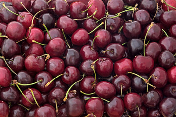 Ripe tasty cherries as full frame