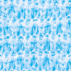 Blue Knitting Pattern. Handmade Xmas Embroidery. 