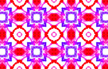 Watercolor Tile Seamless Pattern. 