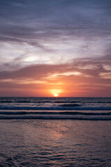 sunset over the sea