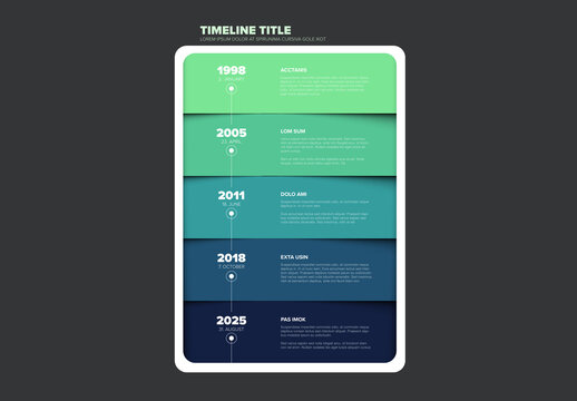 Blocks Timeline Layout with Rounded Frame