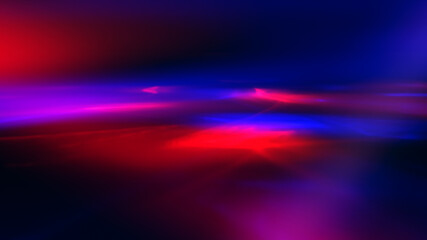 Neon abstract light rays on a dark background. Light effect, laser show, surface reflection. Ultraviolet radiation, nightclub. 3d illustration